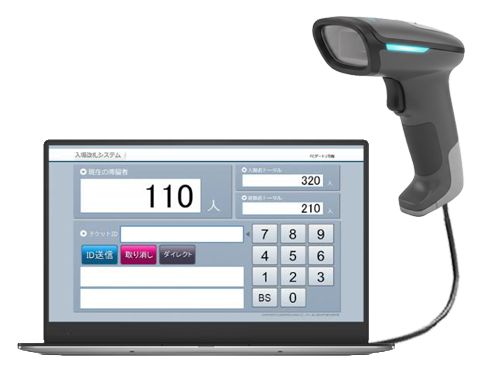 バックヤードPCでのWEB de Monitorの画面